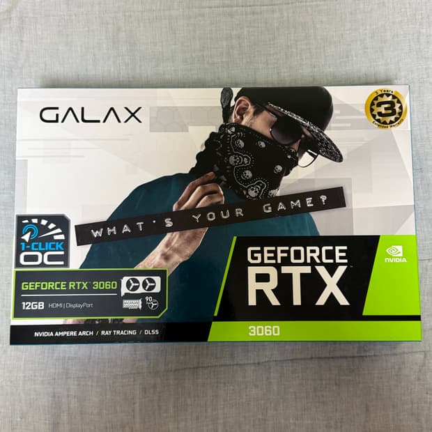 갤럭시 RTX 3060 그래픽카드