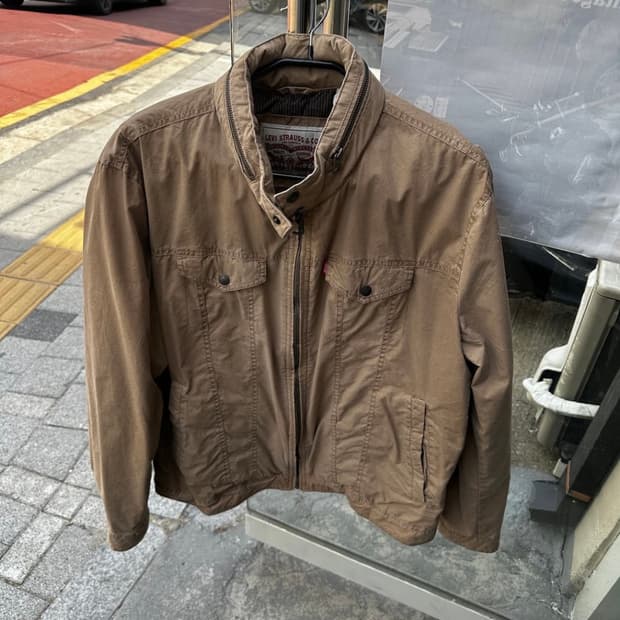 Leiv’s 코튼 집업 바이커 자켓