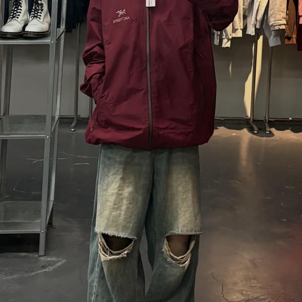 아크테릭스 버건디 고어텍스 베타 바람막이자켓 A3572