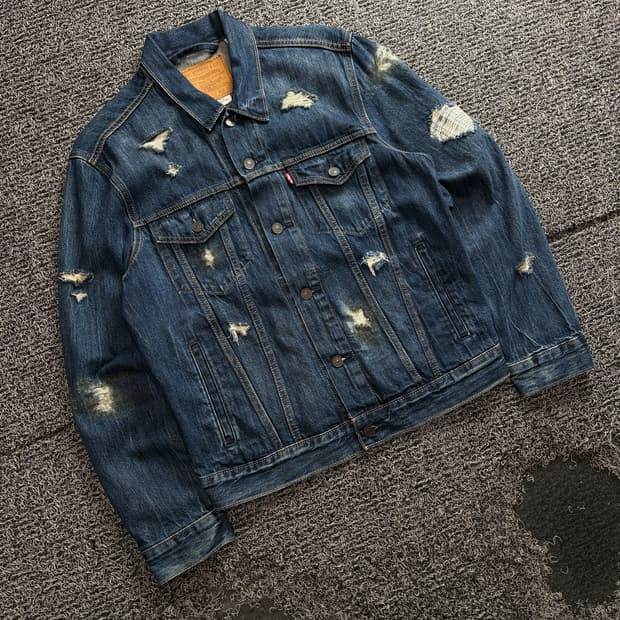 리바이스 디스트로이드 데님 트러커 자켓 4154
