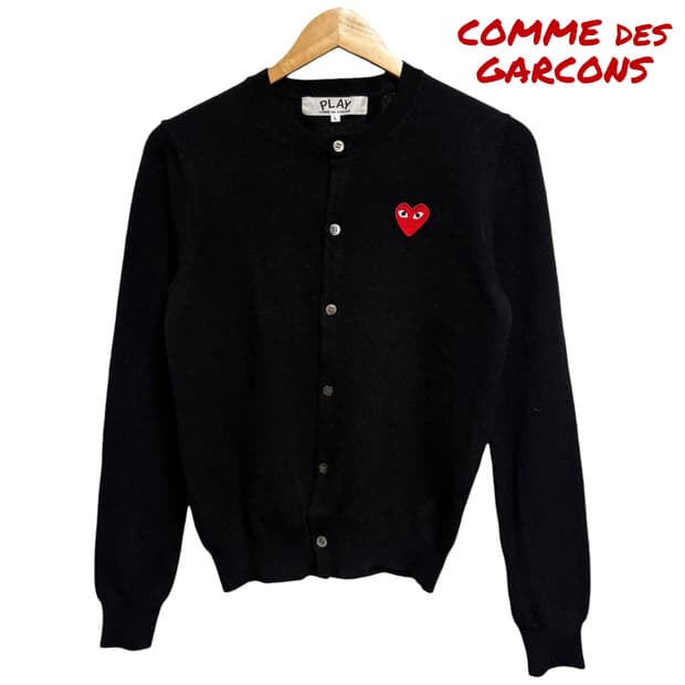 3830 꼼데가르송 여성 레드와펜 가디건