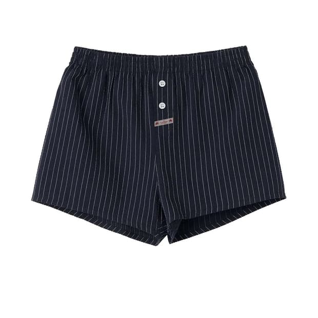 스컬프터 Cotton Boxer Pants Navy Pinstripe