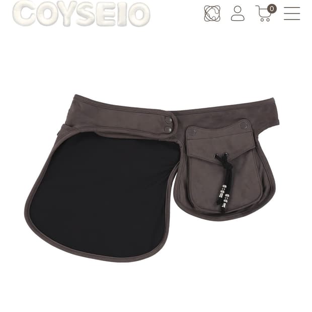 코이세이오 스웨이드 벨트백 브라운