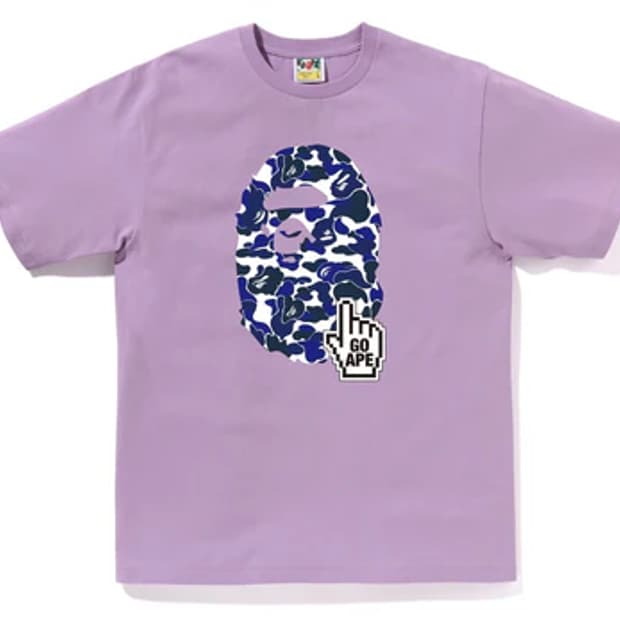[2XL] 베이프 온라인 익스클루시브 반팔티 퍼플