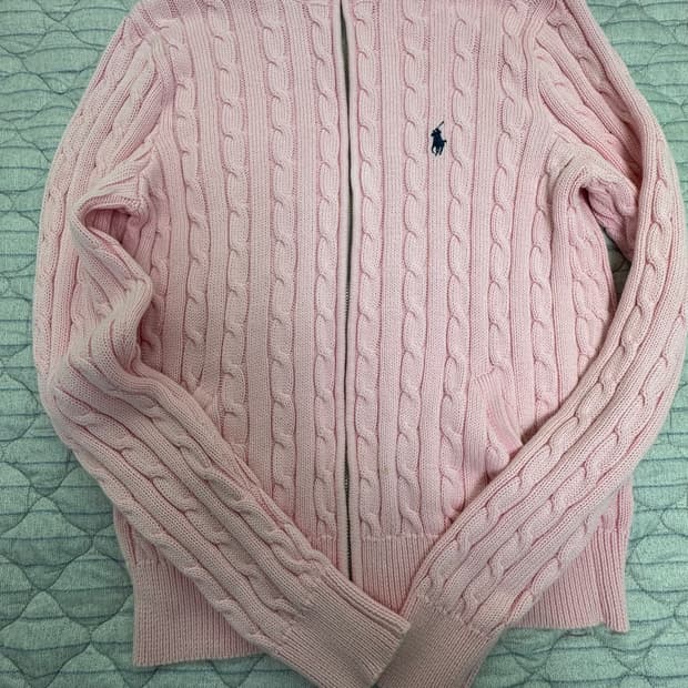 폴로 스포츠 케이블 니트집업