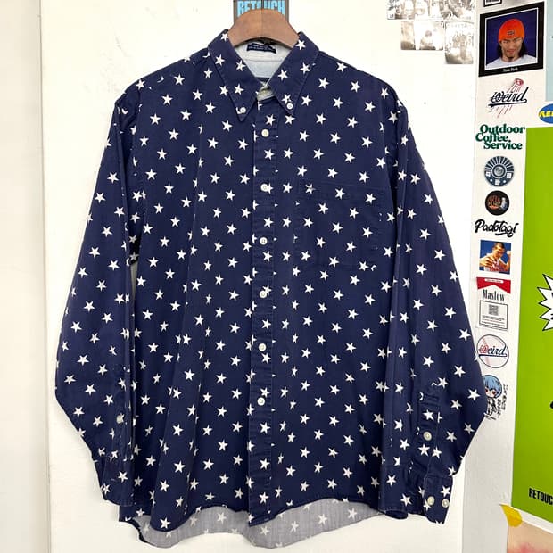 90~00‘s 스타 프린트 코튼 셔츠