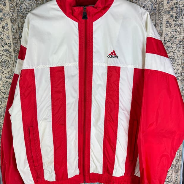 90S 아디다스 올드스쿨 흰빨 바람막이1609