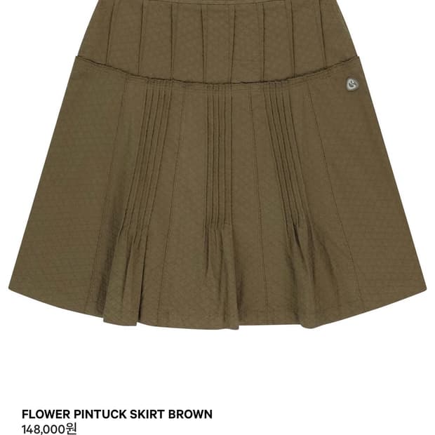 코이세이오 플라워 핀턱 스커트