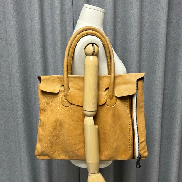 디젤 블랙 골드 레더 베이지 숄더백