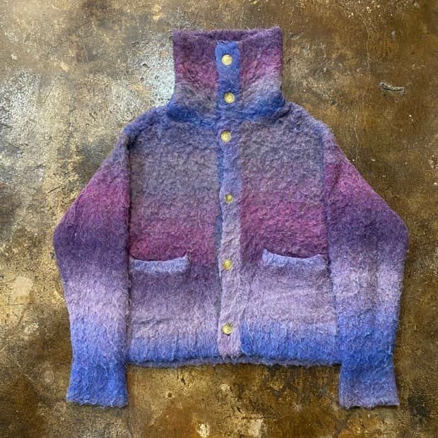 KAMIYA Sailor-Collar Knit Jacket