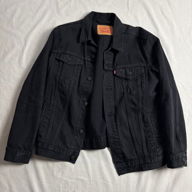 Levis 리바이스 블랙 데님 트러커 자켓 XL