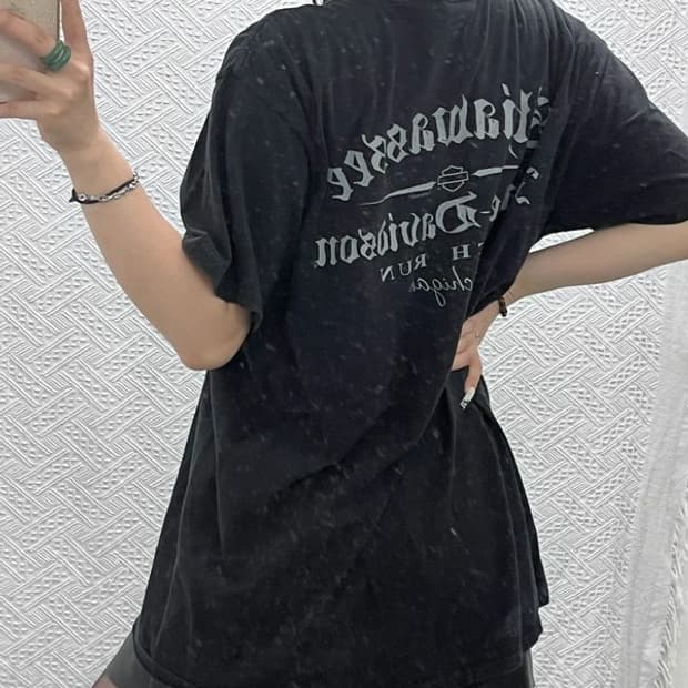 할리 데이비슨 스트릿 고딕 펑크 레이싱 빈티지 반팔티 2XL C13135