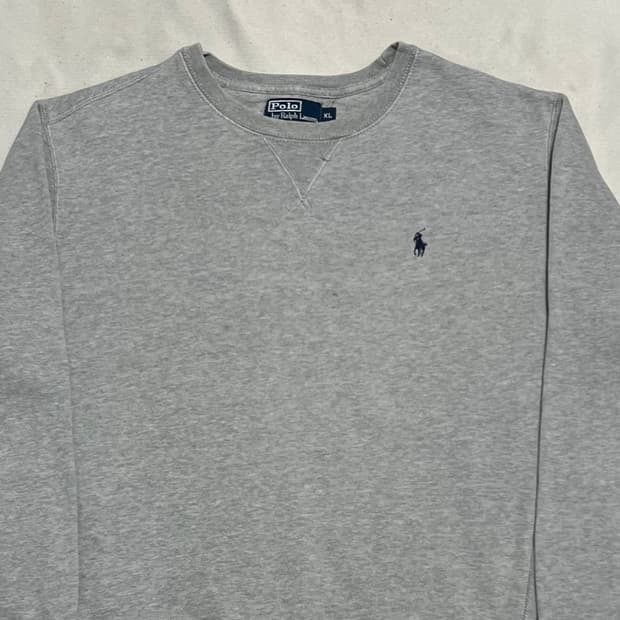 XL 폴로랄프로렌 그래이 기모 맨투맨 