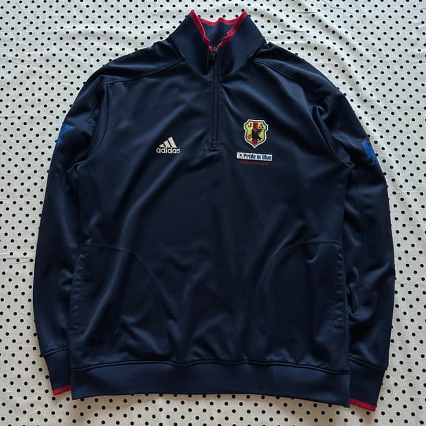 아디다스 일본 축구 국대 트레이닝 하프집업 트랙탑져지