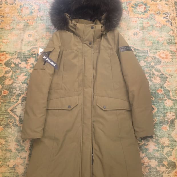 엘르 스포츠(ELLE SPORT) 여성 구스다운 롱패딩