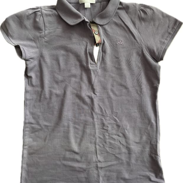 Burberry 피케 반팔 셔츠 purple