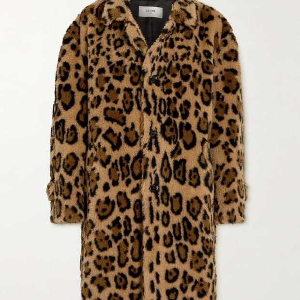[NCT 착용] 셀린느 22AW 실크 알파카 레오파드 코트