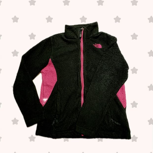 노스페이스 블랙 핑크 빈티지 후리스 자켓