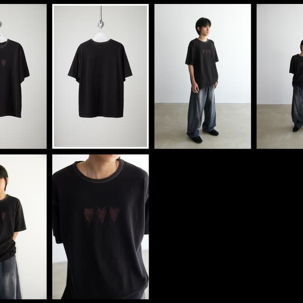 VTG Cartoon heart tee washed black