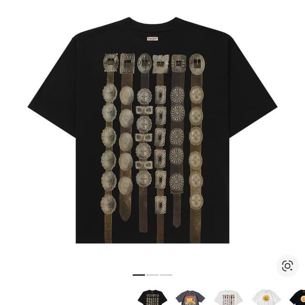 캐피탈 20 크루 벨트 티셔츠 블랙