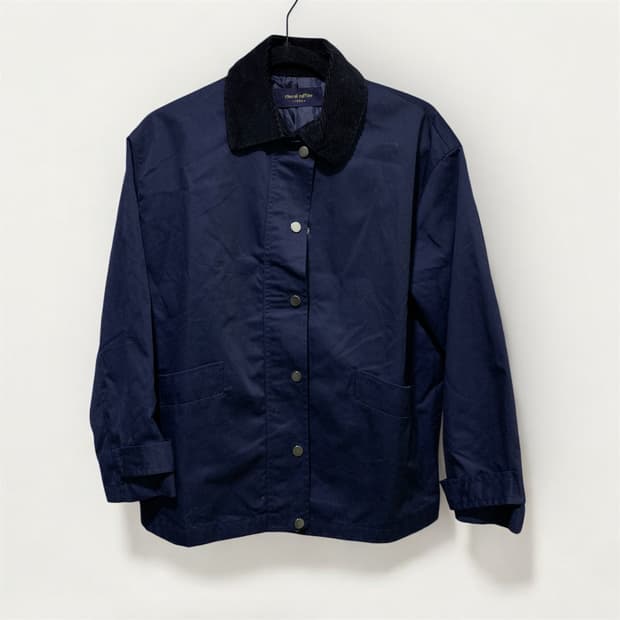 일본 여성 코듀로이 카라자켓