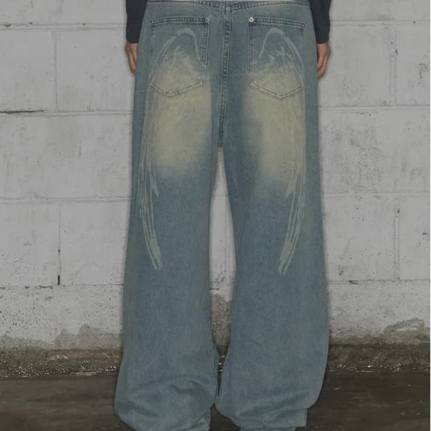 팬시클럽 엔젤 빈티지 워싱 핀턱팬츠 