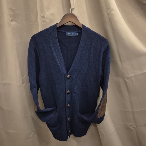 폴로 랄프로렌 엘보패치 가디건 S