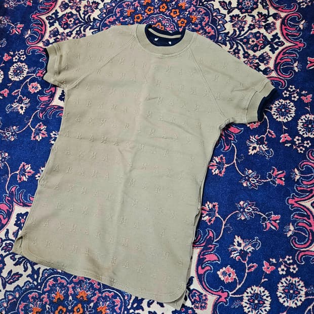 막스마라(MAXMARA) 양각 로고 니트 미니 원피스 36size