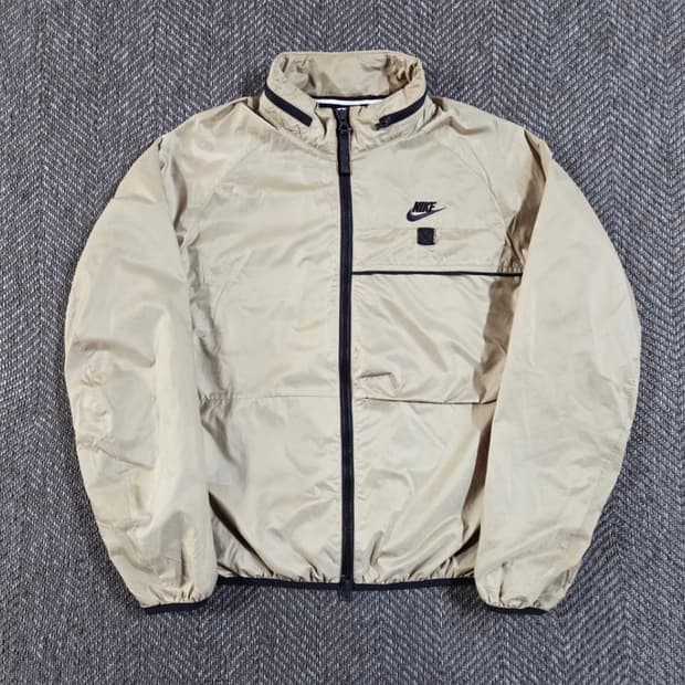 나이키 베이지 우븐 풀집업 바람막이 자켓