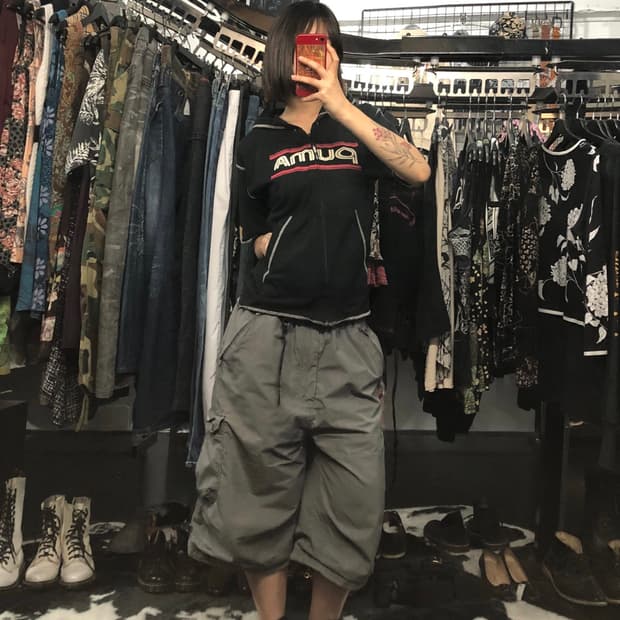 PIKO 그레이 컬러 카고팬츠 