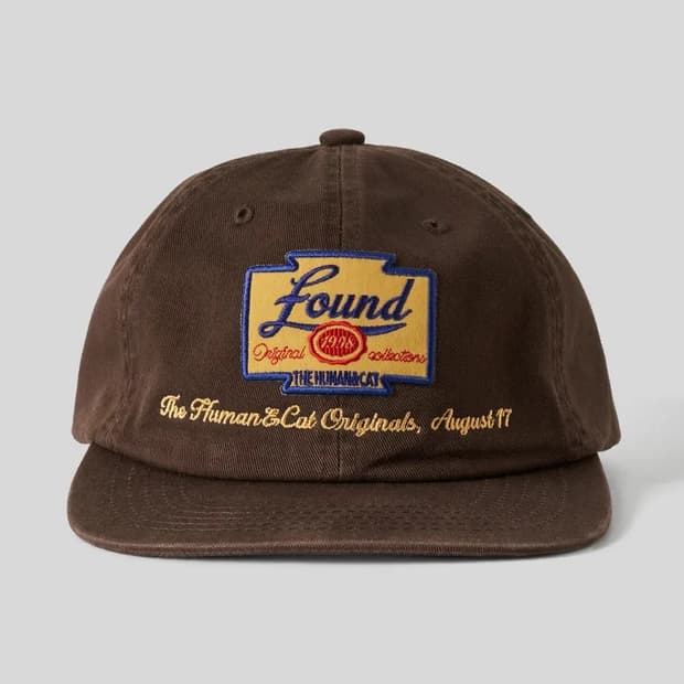 [새제품]파운드 옐로우 와펜 플랫 브림 캡 [브라운]