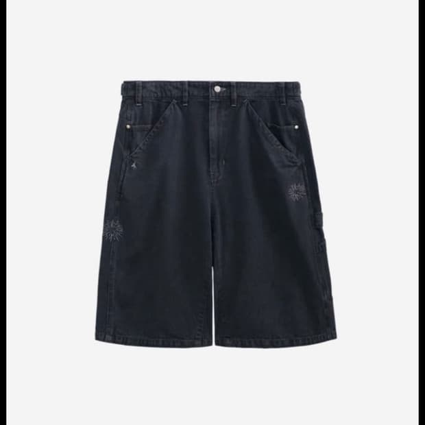 폴리테루 1/2 해머 데님팬츠  미드 인디고 3size