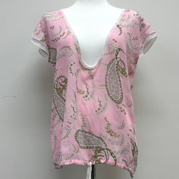 빈티지 핑크 슬리브리스