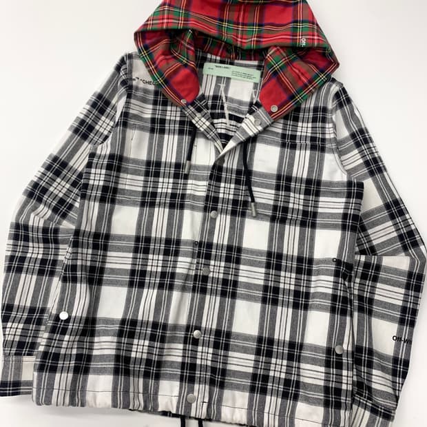 Off White 오프화이트 18SS 체크 플란넬 셔츠 자켓