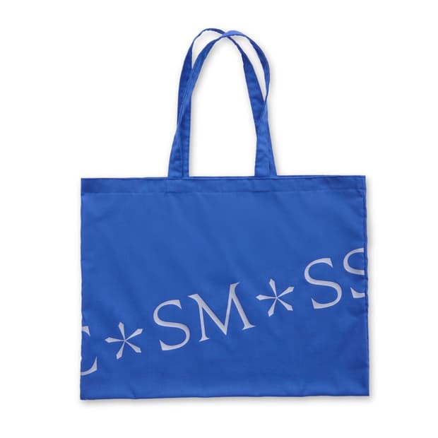 코스모스 METALLIC LOGO TOTE BAG (BLUE)