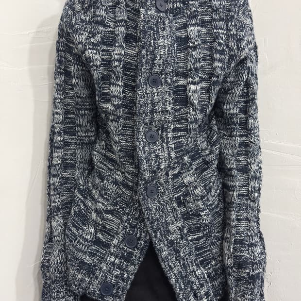 tk knit hood cardigan