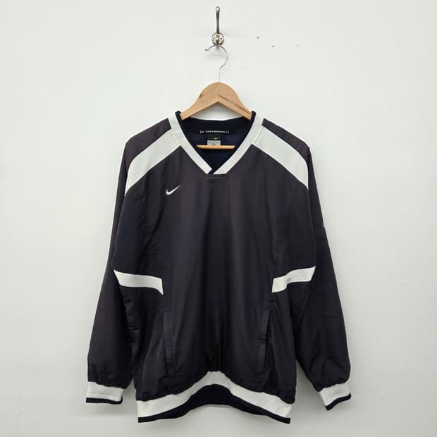 나이키 블랙 바람막이 풀오버 남성 M