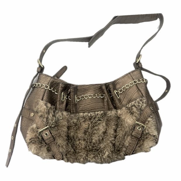 VIVAYOU 비바유 오네갸루 애니멀 퍼 숄더백