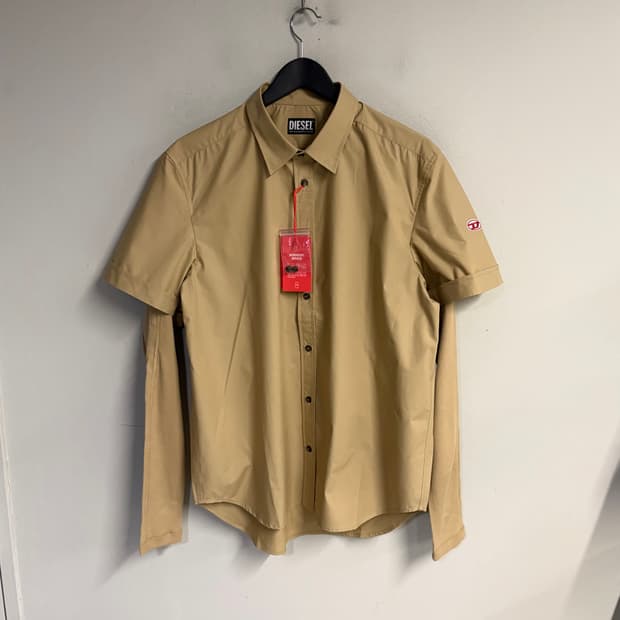 DIESEL hybrid layered cotton shirt 