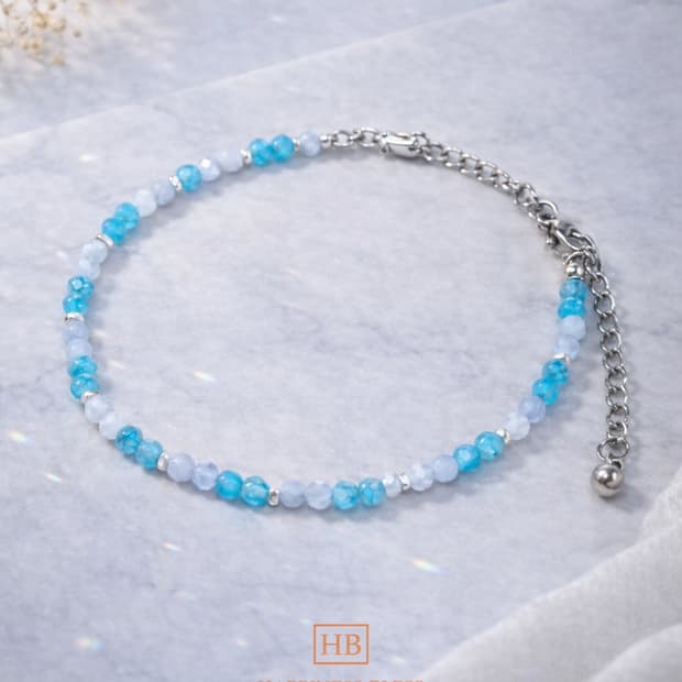 3mm 아쿠아마린 원석 팔찌