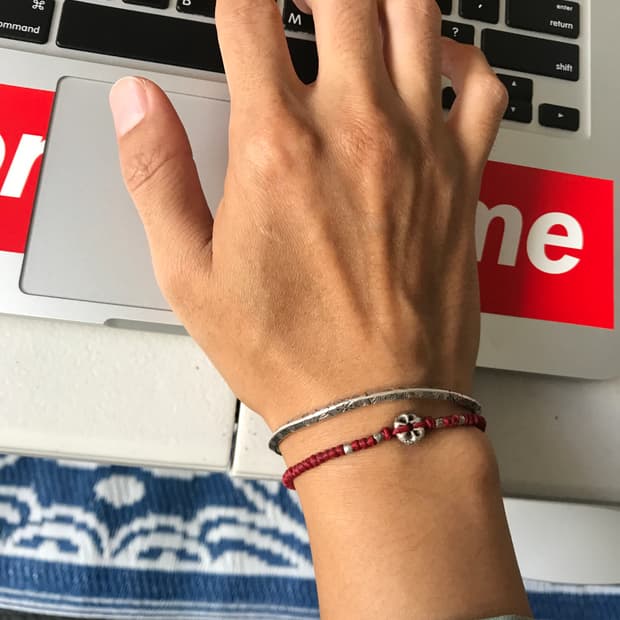 워터프루프 실버 소원 팔찌