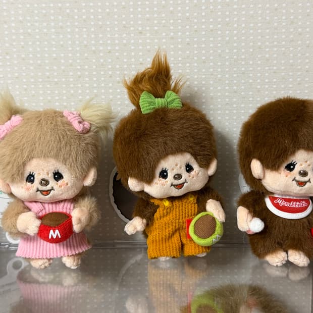 몬치치 봉제인형 3개 세트