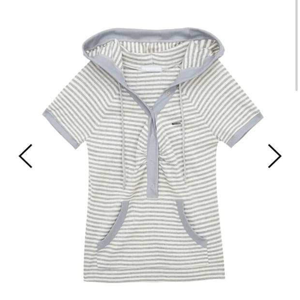 허그유어스킨 stripe hoodie HS ver (gray)