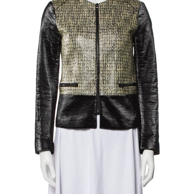 산드로 sandro 베테드 메타릭 자켓 38사이즈 택달린새제품