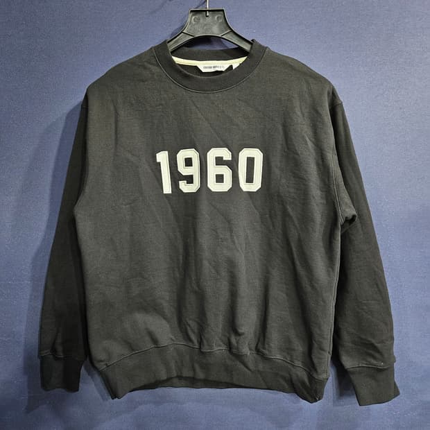 유니폼 브릿지 1960 블랙 남성 세미오버핏 100 맨투맨 