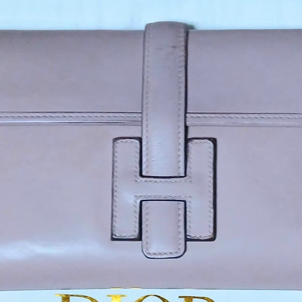 정품 에르메스)연핑크 지제 클러치