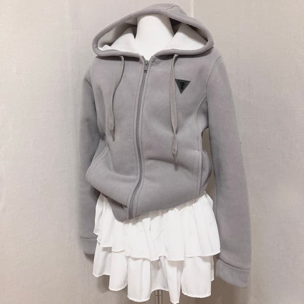 게스 보아털 뮤트 후드집업 S