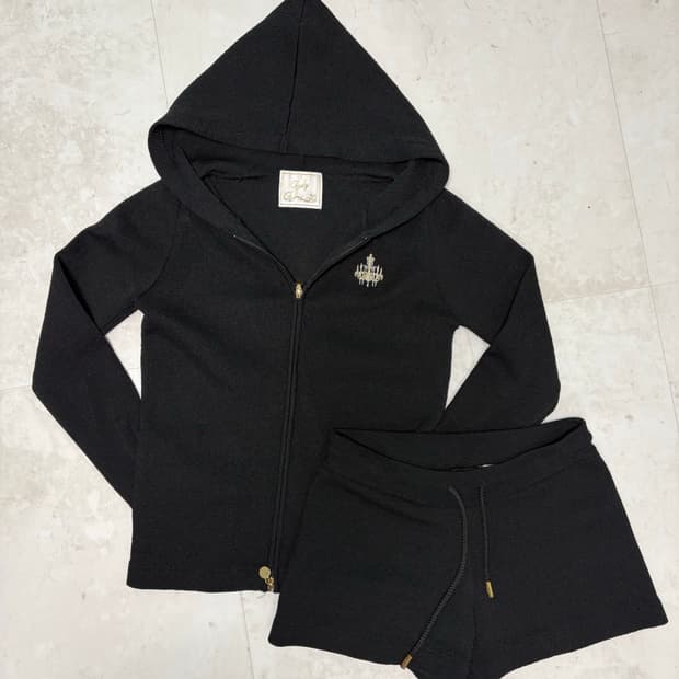 RADY 샹들리에 투웨이집업 트레이닝셋업 블랙 빈티지