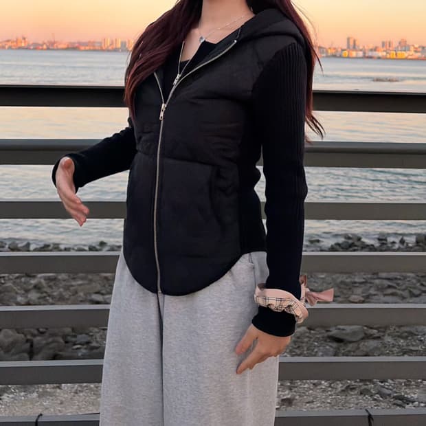 투웨이 하이브리드 여성 니트패딩(s)