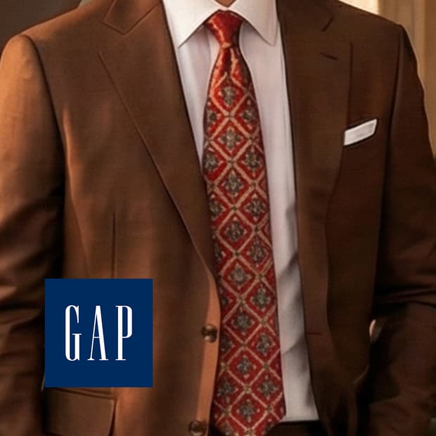 갭 실크 레드 기하 패턴 넥타이 9cm A등급 A19250
